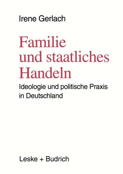 Produktbild: Familie und staatliches Handeln