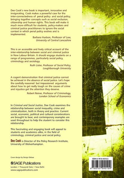 Produktbild: Criminal and Social Justice