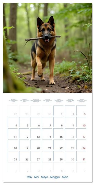 Produktbild: German Shepherds around the year (Wall Calendar 2026 12 &times; 12 Inch) CALVENDO 12 Month Wall Calendar