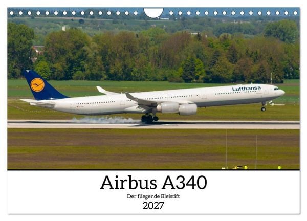 Produktbild: Airbus A340 Der fliegende Bleistift (Wandkalender 2027 DIN A4 quer), CALVENDO Monatskalender