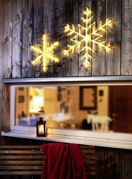 Produktbild: Konstsmide 4440-103 Acryl-Figur Schneeflocke Warmwei&szlig; LED Transparent