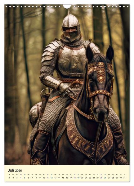 Produktbild: Drachen Ritter Burgen (Wandkalender 2026 DIN A3 hoch), CALVENDO Monatskalender