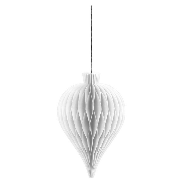 Deko-Anhänger Ornament weiß 25cm aus Papier