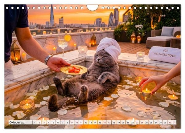 Produktbild: Alles f&uuml;r die Katze - Herrschaft Deluxe mit Charme und Wellness (Wandkalender 2027 DIN A4 quer), CALVENDO Monatskalender