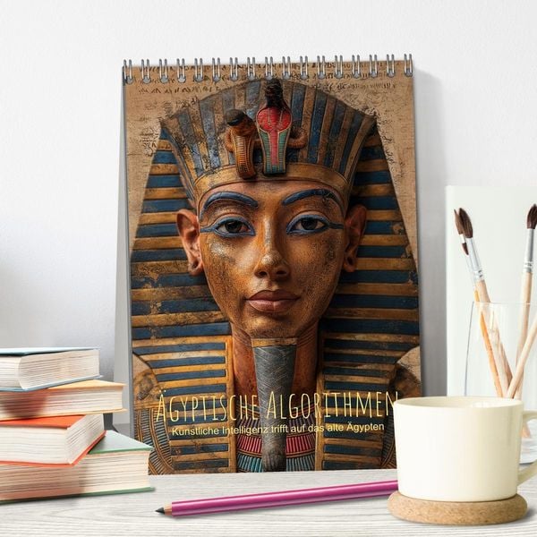 Produktbild: &Auml;gyptische Algorithmen - K&uuml;nstliche Intelligenz trifft auf das alte &Auml;gypten (Tischkalender 2026 DIN A5 hoch), CALVENDO Monatskalender