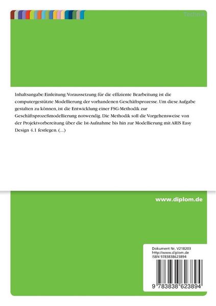 Produktbild: Entwicklung einer Methodik zur Gesch&auml;ftsproze&szlig;modellierung mit ARIS Easy Design