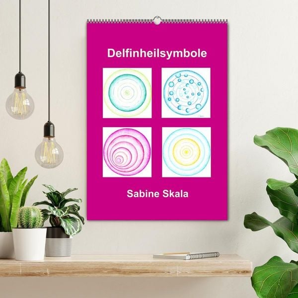 Produktbild: Delfinheilsymbole (Wandkalender 2027 DIN A2 hoch), CALVENDO Monatskalender