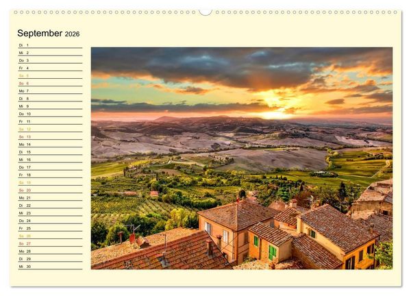 Produktbild: B&uuml;hne frei f&uuml;r die Toskana (hochwertiger Premium Wandkalender 2026 DIN A2 quer), Kunstdruck in Hochglanz