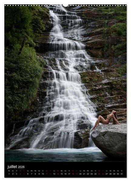 Produktbild: Chutes d'eau au Tessin (Calendrier mural 2026 DIN A2 horizontal) calendrier de bureau