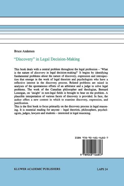 Produktbild: `Discovery' in Legal Decision-Making