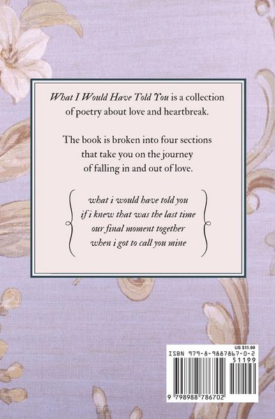 Produktbild: What I Would Have Told You - A Poetry Collection