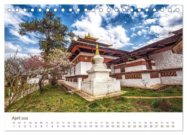 Produktbild: Mystisches Bhutan (Tischkalender 2026 DIN A5 quer), CALVENDO Monatskalender