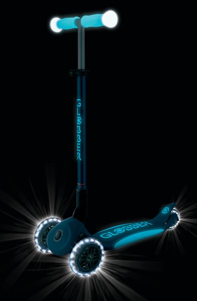 Produktbild: GLOBBER ELITE GLOW LIGHTS petrol, mit Leuchtrollen und Glow-Effekt