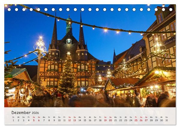 Produktbild: Wernigerode - Historische Fachwerkstadt am Harz (Tischkalender 2026 DIN A5 quer), CALVENDO Monatskalender