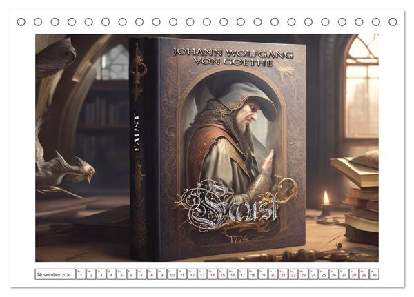 Produktbild: Coversch&auml;tze der Weltliteratur (Tischkalender 2026 DIN A5 quer), CALVENDO Monatskalender