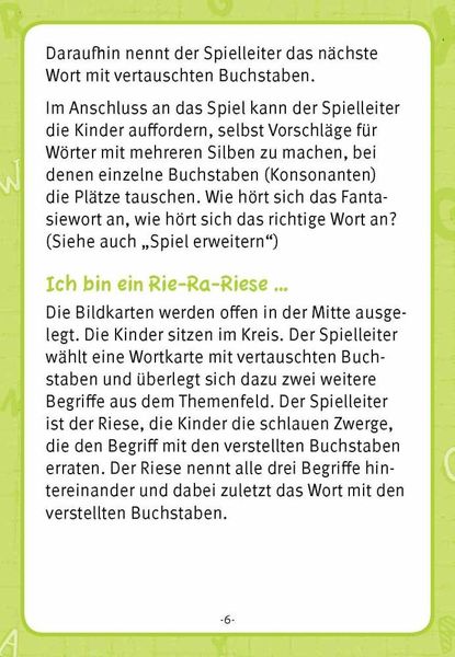 Laschwappen und Kiezematze. Vertauschte Buchstaben