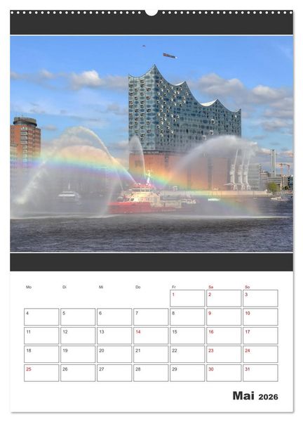 Produktbild: Wahrzeichen Elphi (Wandkalender 2026 DIN A2 hoch), CALVENDO Monatskalender
