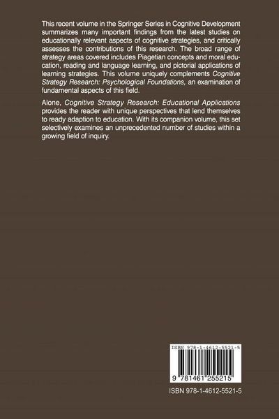 Produktbild: Cognitive Strategy Research