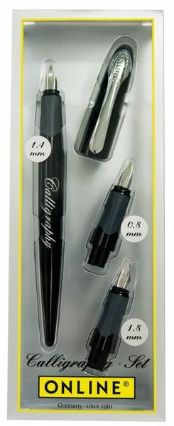 ONLINE Kalligraphie Set Best Writer Füller mit 2 Wechselfedern schwarz