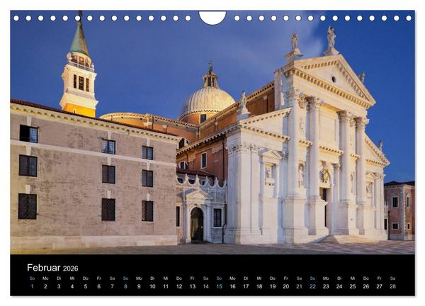 Produktbild: Venedig bei Nacht 2026 (Wandkalender 2026 DIN A4 quer), CALVENDO Monatskalender