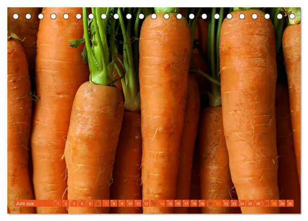 Produktbild: ORANGE - Gem&uuml;se und Obst -Vitaminreich (Tischkalender 2026 DIN A5 quer), CALVENDO Monatskalender