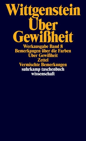 Werkausgabe in 8 Bänden, Taschenbuch von Ludwig Wittgenstein, Suhrkamp, 9783518281086