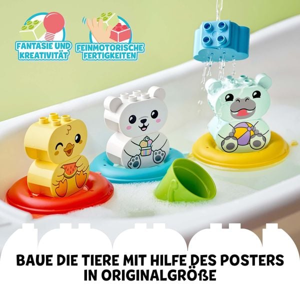 LEGO DUPLO Badewannenspaß: Schwimmender Tierzug - Lernspielzeug