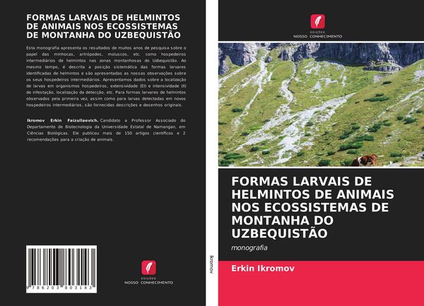Produktbild: FORMAS LARVAIS DE HELMINTOS DE ANIMAIS NOS ECOSSISTEMAS DE MONTANHA DO UZBEQUIST&Atilde;O