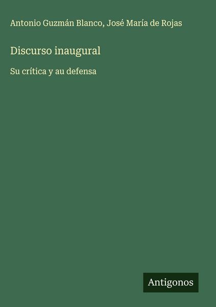 Produktbild: Discurso inaugural