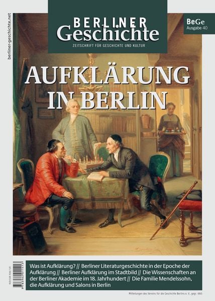 Produktbild: Berliner Geschichte - Zeitschrift f&uuml;r Geschichte und Kultur