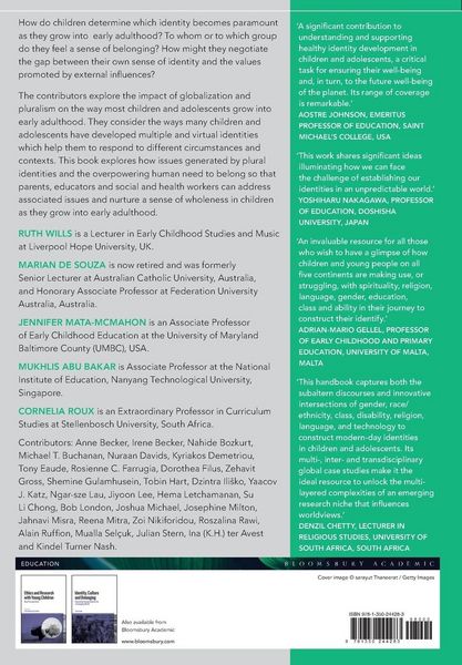 Produktbild: The Bloomsbury Handbook of Culture and Identity from Early Childhood to Early Adulthood