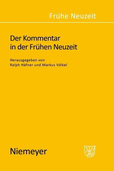 Produktbild: Der Kommentar in der Fr&uuml;hen Neuzeit