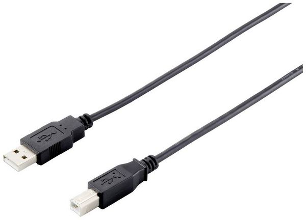 Produktbild: Equip USB-Kabel USB-A Stecker, USB-B Stecker 5.00m Schwarz 128862