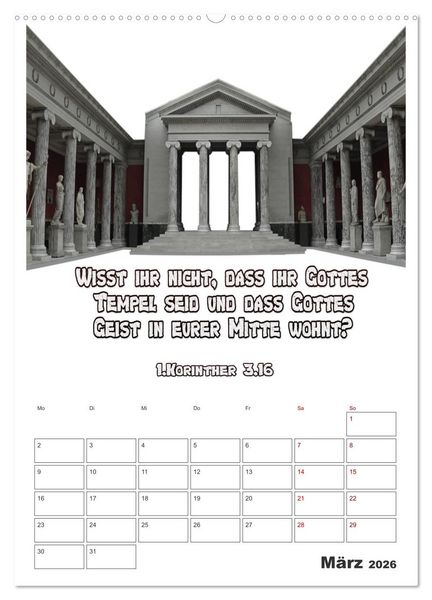 Produktbild: drei.sechzehn - Der Jesus Kalender (hochwertiger Premium Wandkalender 2026 DIN A2 hoch), Kunstdruck in Hochglanz