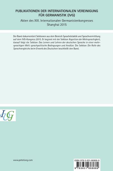 Produktbild: Akten des XIII. Internationalen Germanistenkongresses Shanghai 2015 &ndash; Germanistik zwischen Tradition und Innovation