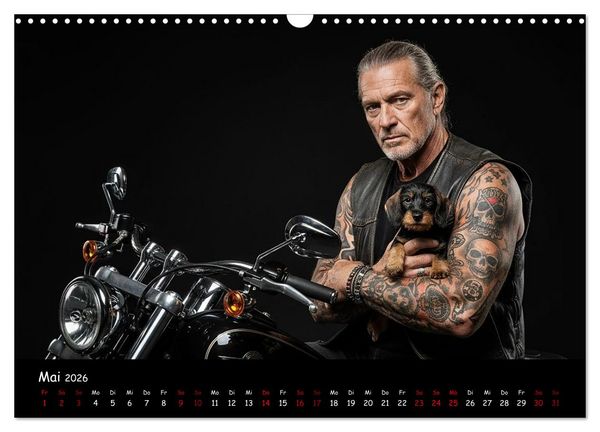 Produktbild: Coole Typen - Rauhaardackel (Wandkalender 2026 DIN A3 quer), CALVENDO Monatskalender