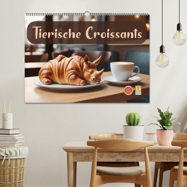 Produktbild: Tierische Croissants (Wandkalender 2026 DIN A2 quer), CALVENDO Monatskalender
