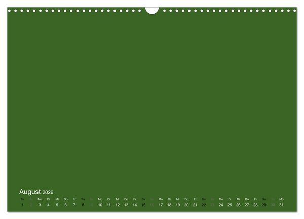 Produktbild: Bastelkalender - dunkel Gr&uuml;n (Wandkalender 2026 DIN A3 quer), CALVENDO Monatskalender