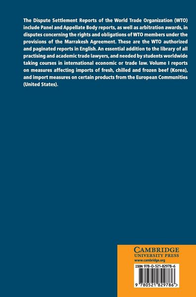 Produktbild: Dispute Settlement Reports 2001