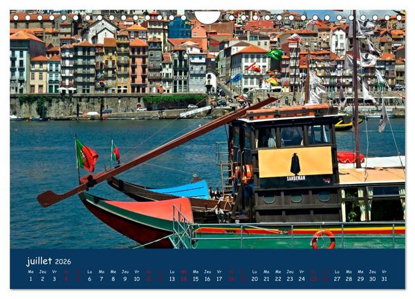 Produktbild: Porto - ville color&eacute;e sur le Douro (Calendrier mural 2026 DIN A4 vertical), CALVENDO calendrier mensuel