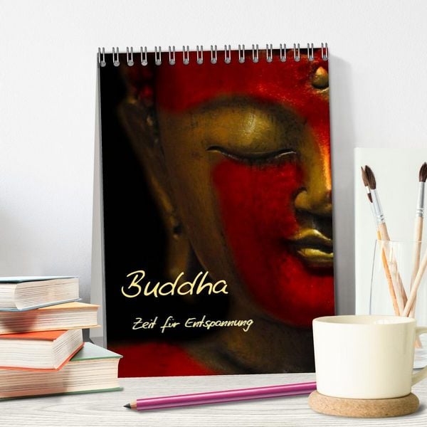 Produktbild: Buddha - Zeit f&uuml;r Entspannung (Tischkalender 2026 DIN A5 hoch), CALVENDO Monatskalender