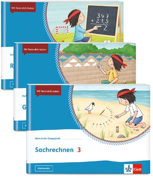 Mein Anoki-Übungsheft. Paket Mathematik 3. Richtig rechnen, Geometrie, Sachrechnen, Set von , Klett Schulbuchverlag, 9783121621903