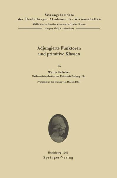 Produktbild: Adjungierte Funktoren und primitive Klassen