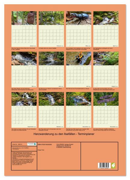 Produktbild: Harzwanderung zu den Ilsef&auml;llen - Terminplaner (Wandkalender 2026 DIN A2 hoch), CALVENDO Monatskalender