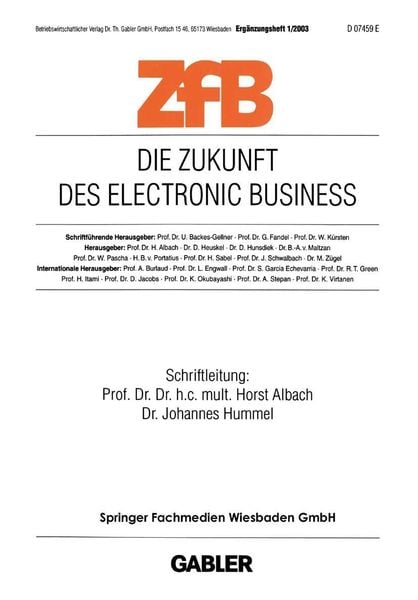 Produktbild: Die Zukunft des Electronic Business