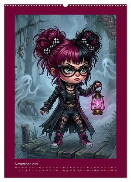 Produktbild: Fabulous Dolls - Gothic-G&ouml;res Abenteuer (hochwertiger Premium Wandkalender 2027 DIN A2 hoch), Kunstdruck in Hochglanz