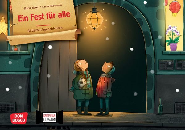 Produktbild: Ein Fest f&uuml;r alle. Schneinachten in der Nachtigallstra&szlig;e. Kamishibai Bildkartenset