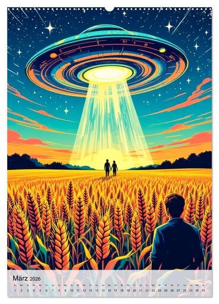 Produktbild: Wir sind nicht allein - UFO-Mythen (Wandkalender 2026 DIN A2 hoch), CALVENDO Monatskalender