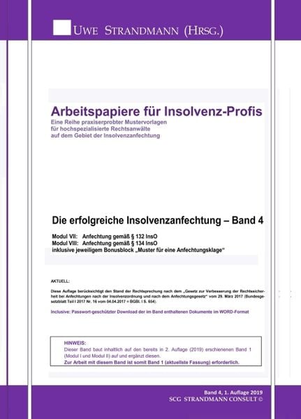 Produktbild: Die erfolgreiche Insolvenzanfechtung &ndash; Band 4