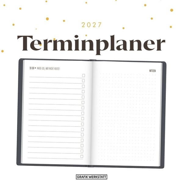 Produktbild: Terminplaner Lederlook 2027 Schwarz